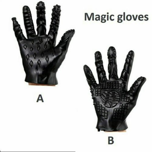 Men Silicone Magic Hand Finger Glove Condom Improve Pleasure Tool Massage Sleeve - Afbeelding 1 van 17