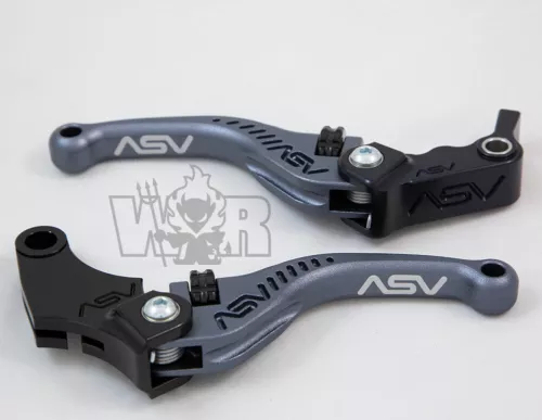 Triumph Speed Triple R / S 2012 - 2020 ASV C5 Lever Set Brake Clutch Grey Short