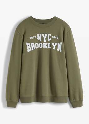 Oversized Sweatshirt aus Bio-Baumwolle 40/42 Oliv Damen