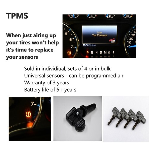 Set 4 TPMS Tire Pressure Sensors 433Mhz Rubber fits 21-23 Mercedes AMG-SL (R232) - Picture 8 of 9