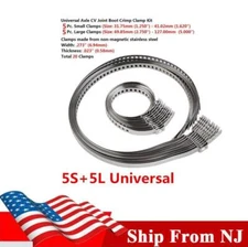 10PCS Car Axle  Drive Shaft CV Joint Boot Crimp Clamps Large +Small Adjustable 