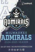2024-2025 Milwaukee Admirals pocket schedule