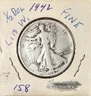 1942 Walking Liberty Half Dollar - Circulated - 50 cents Coin Collecting