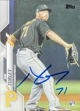 2020 Topps Update #U-112 Nik Turley Rookie Pittsburgh Pirates AUTO SIGNED