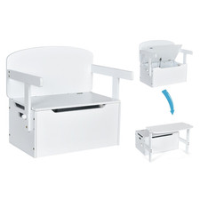 Set 3 in 1 Tavolo E Sedia per Bambini Con Scatola per Giocattoli, Set Tavolo Att