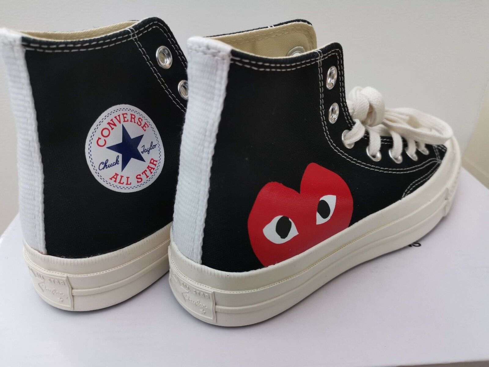 Kirkestol Pump forvrængning Comme des Garcons CDG PLAY x Converse All-star Chuck Taylor 70s Hi Black UK  4.5 | eBay