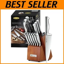 Versatile Kitchen Knife Set with Sharpener
