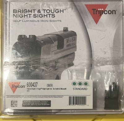 Trijicon Bright & Tough Green Night Sight For S&W 1911 (SA36)New in the Package 
