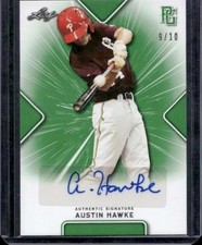2021 Leaf National Showcase #BA-AH2 Austin Hawke Autographs Green #/10