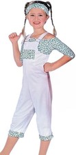 Hokey Pokey Child X-Large Dance Costume Tap Capri Overalls w/Rhinestone Buckles
