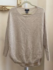 Lord  Taylor 100 Cashmere Sweater Women 1X Beige Oatmeal Capsule Wardrobe Cozy