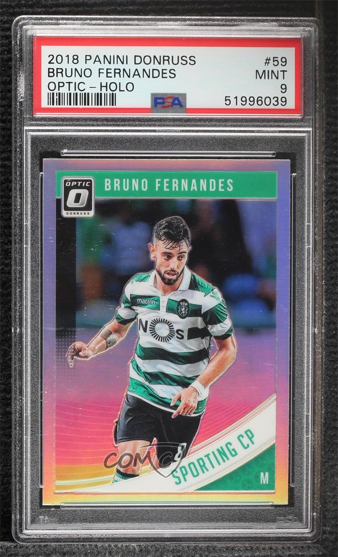 2018-19 Panini Donruss Optic Holo Prizm Bruno Fernandes #59 PSA 9 MINT 0nr3