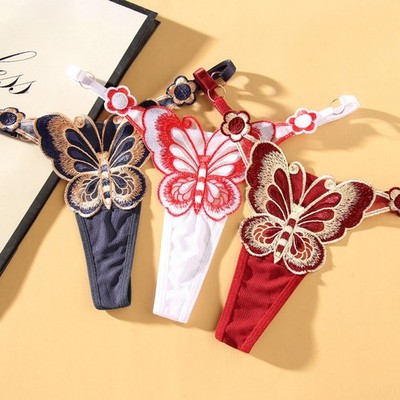 Tanga Unterwäsche Spitze Schmetterling hohl sexy geformt Höschen Dessous