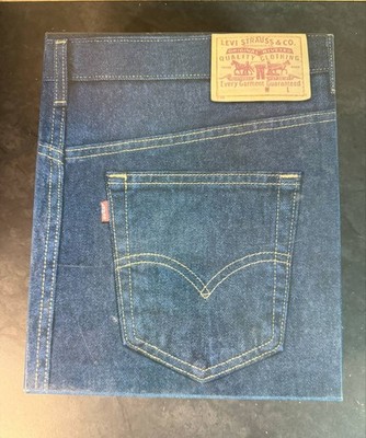 Levi's 501 Gift Presentation Storage Sales Box; Dark Wash Jeans Cover Lid