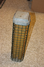 Vintage 19" Vogel Eichhörnchen Futterhaus 3 Fach Metalldraht Tierfest Samen