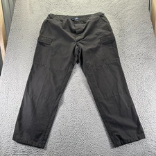 Propper Pants Mens XL Black Polyester Cargo Straight Leg Workwear Travel Utility