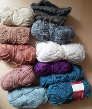 Wolle Paket 430 g - Mehrfarbig - Cortina u.a. - Leinen u.a.