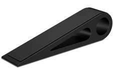Heavy Duty Door Stopper for Bottom of Door, Aluminum & Rubber Stop Black 