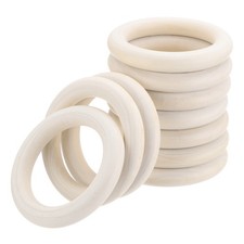 10pcs 3.9" Unfinished Wooden Rings Natural Wood Macrame Rings