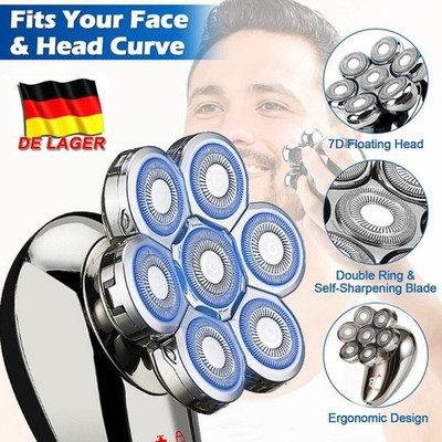 5 IN 1 Glatzen Rasierer Herren Elektrisch Glatzenrasier Kopfrasierer Trimmer NEU