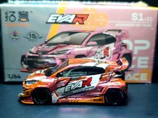 Pop Race 1/64 EVA RT Production Model Type-08 Goodride GR Yaris Chrome Pink