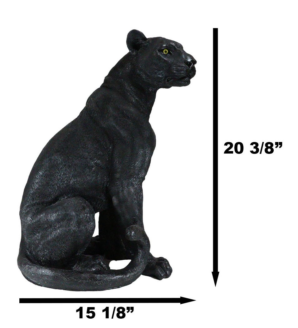 Ebros Realistic Large Black Ghost Panther Jaguar Hunter 20