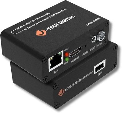 H.265 H.264 Ultra HD 4K Video Audio Decoder IP Streaming Decoder IP To HDMI +