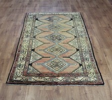 Vintage Worn Hand Made Traditional Oriental Wool Red Rug 210 X 113 CM