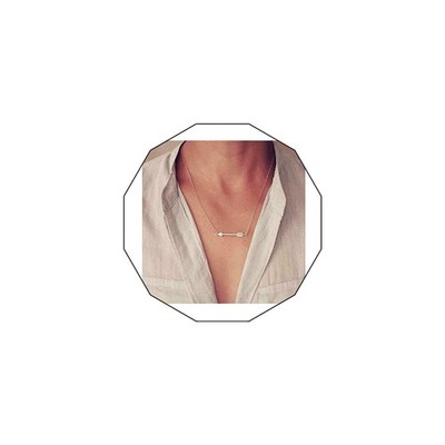 Horizontale Pfeil Halskette Schmuck Seitlich Pfeil Halsketten für Damen Schlicht Dain