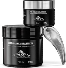 Pure Himalayan Organic Shilajit Resin Supplement 80g  Lab-Tested  Natural..SH5