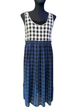 Urban Outfitters Women's Cameron Mixed Plaid Midi Dress Size M