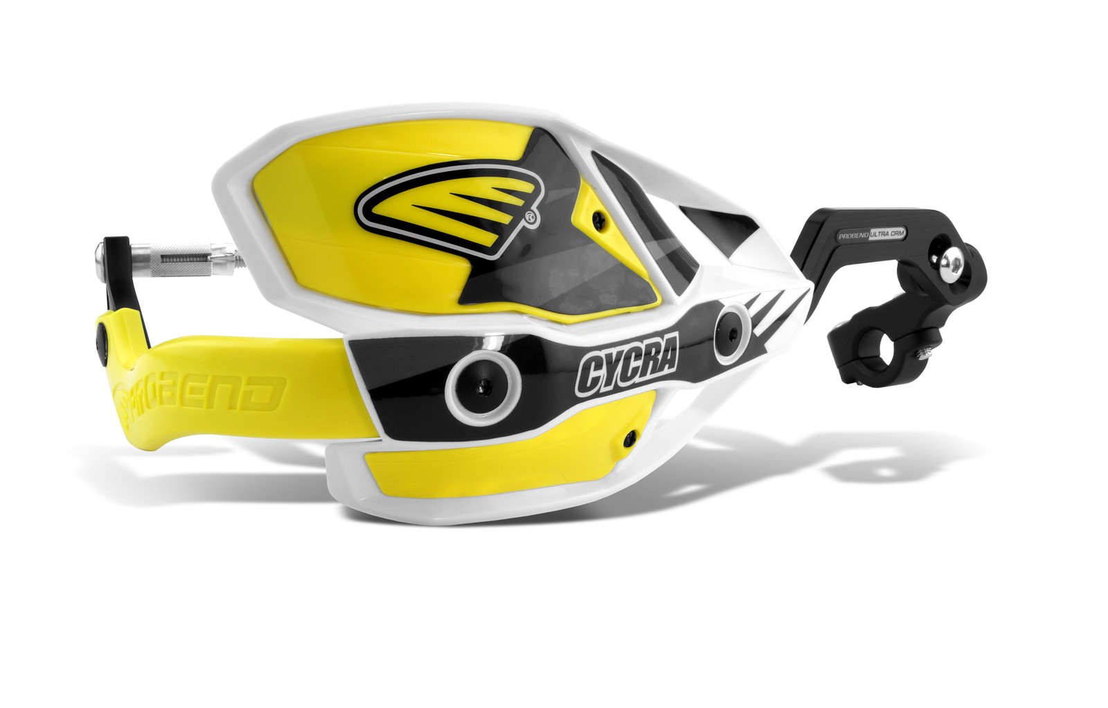 Protège-mains ULTRA PROBEND CRM 28 MM jaune avec fixation centrale haute rigidité