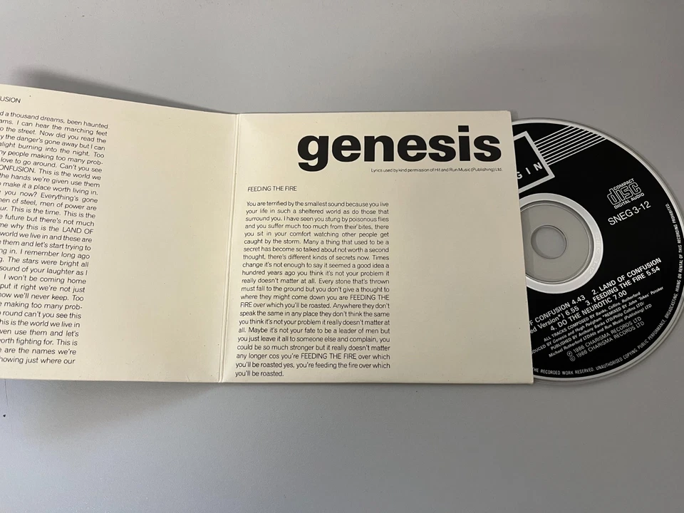 Genesis – Land Of Confusion - gatefold Maxi CD Single © 1986 (SNEG 3-12) - Bild 2 von 3