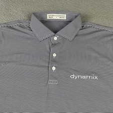 Holderness Bourne The Perkins Polo Shirt Mens Large Blue Striped Golf