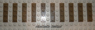 Lego Basic 10 Platten 1x4 dark tan #3710 NEUWARE