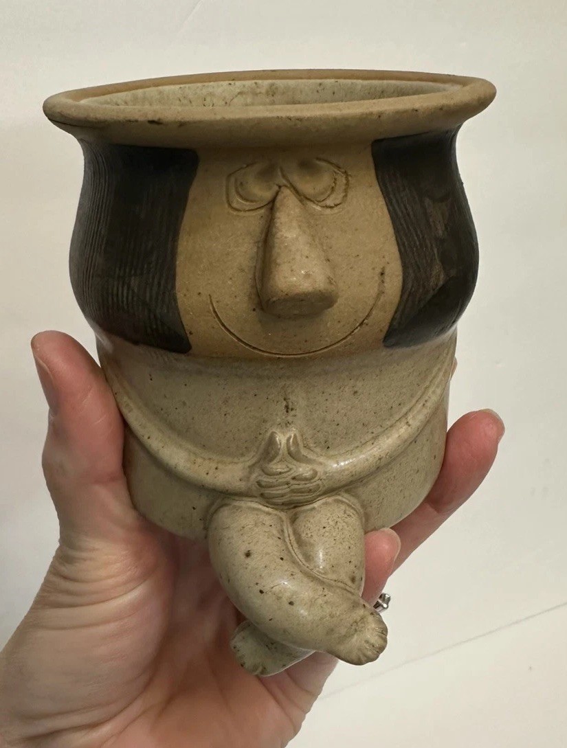 FITZ & FLOYD HUMOROUS STONEWARE PLANTER 1975 VINTAGE SUPER CUTE!