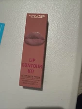 Revolution Lip Contour Kit Ultra Matte Finish Liquid Lipstick+ Lip Liner Brunch