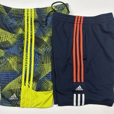 Adidas Youth Boys Shorts Size M 10/12 2 Pack Athletic Dri Fit Bundle