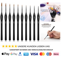 Malpinsel Set 10 StüCk Detailpinsel Acryl Aquarell Modellbau