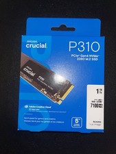 Crucial (CT1000P310SSD8) P310 1TB PCIe Gen4 NVMe 2280 M.2 SSD, W6GB/s, R7.1GB/s
