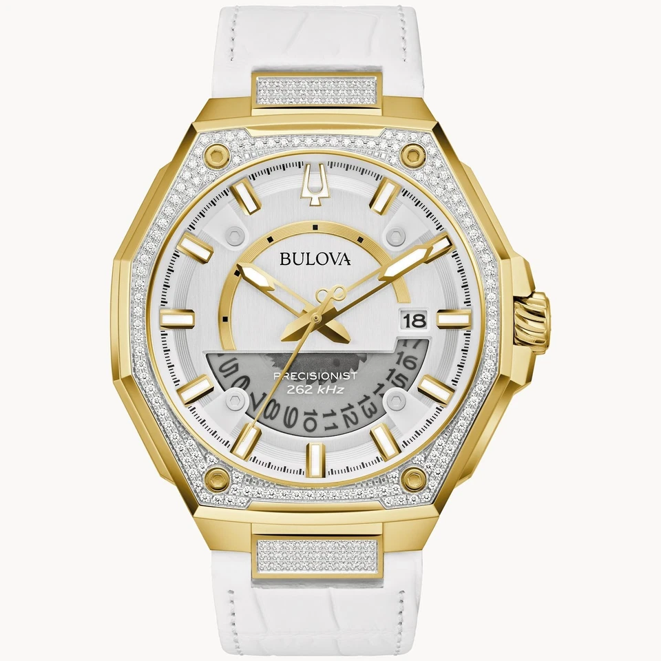 Bulova Women's Series X Se Date Indicator Quartz White Watch 45MM 98J119