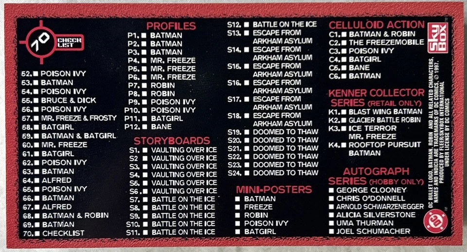 Lote de 6 juegos completos de tarjetas coleccionables de Batman Batman Returns Robin Topps Fleer Foto 3 de 4