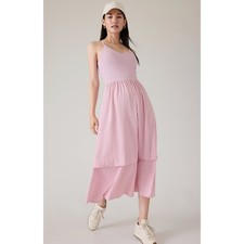 Athleta Elation V-Neck Hybrid Mini Dress Begonia Pink Travel Casual Women's XS