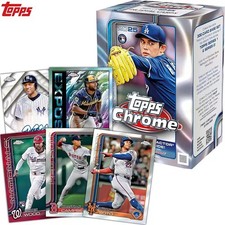 2025 Topps Chrome MLB Baseball Factory Sealed 300 Cards Mega Box