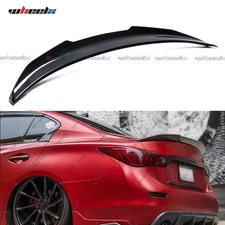 For 14-24 Infiniti Q50 Sedan Carbon Fiber PSM Style Duckbill Trunk Spoiler Wing