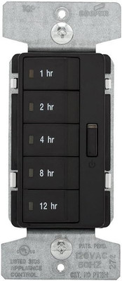 PT18H-BK 1800W 15 Amp 5-Button Hour Timer with off Single-Pole, Black