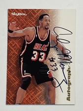 1996-97 Skybox Autographics Alonzo Mourning Black Auto Autograph Miami Heat SSP