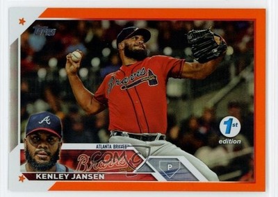 2023 Topps Series 1 1st Edition Orange Foil 33/75 Kenley Jansen #30 0l8y