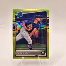 2020 Panini Donruss Optic - Rated Rookies Brock Burke #40 Lime Green Prizm (RC)