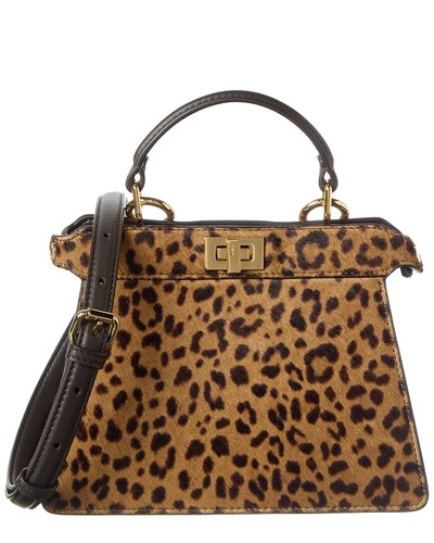 Fendi Peekaboo Ise Petite Haircalf Tote Women's Brown
